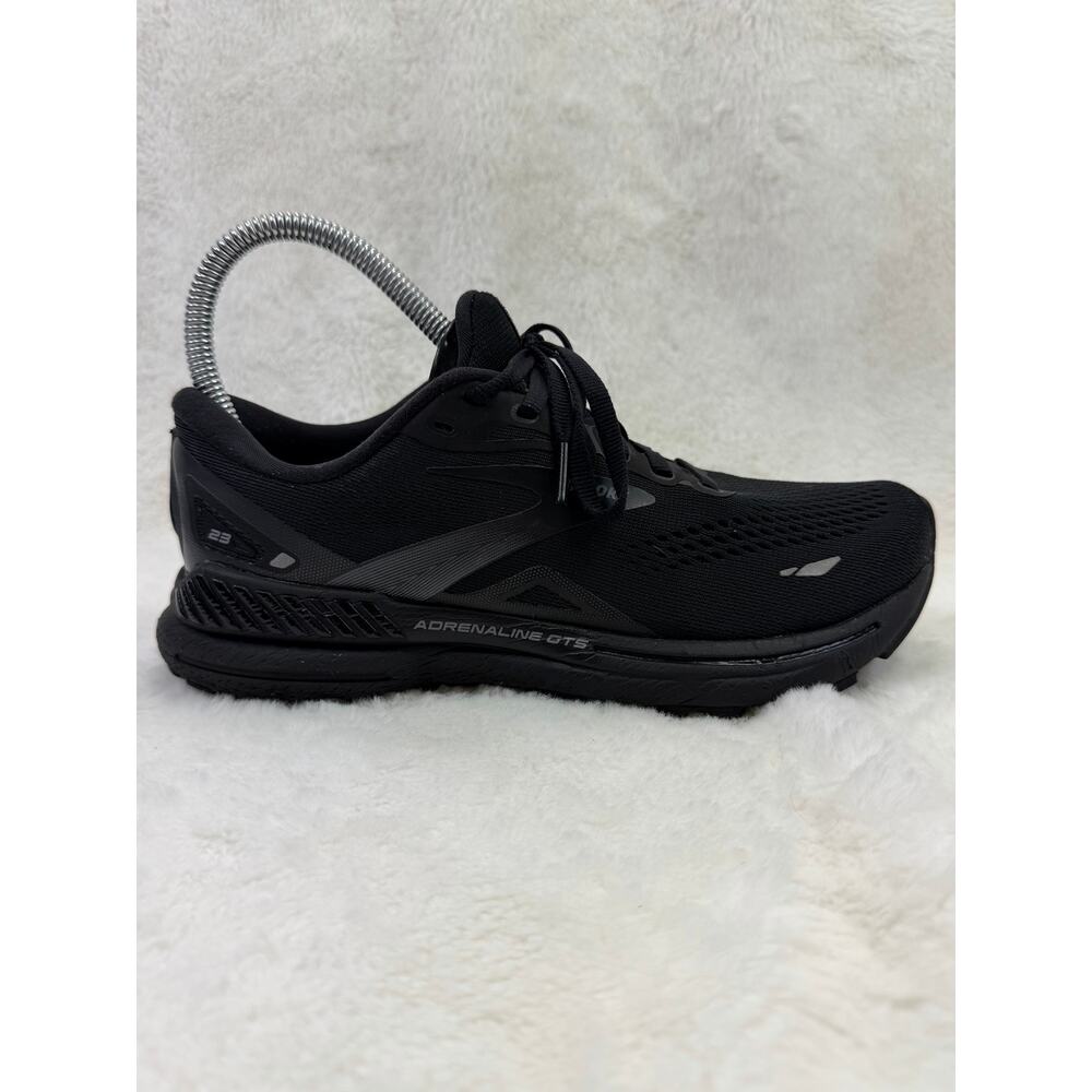 Brooks Adrenaline GTS 23 Womens Triple Black Running Shoes Size 6.5 D Wide